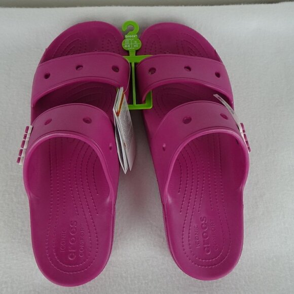 Crocs Classic Slides Men\'s Size 13 US Pink Double Strap Sandals Barbiecore main image 6